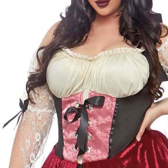 Gothic Wench Costume 1x/2x Womens Plus Size Halloween Roleplay Cosplay Dress - Picture 8 of 9